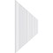 Ekena Millwork Set of Five Panels for 94 1/2"W x 24 1/4"H Framed Beadboard Fretwork Wainscot Wall Paneling WPKP12X01X15FBD - alternate 5